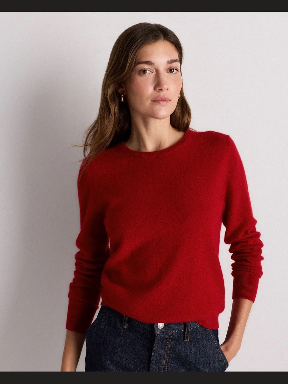 Quince Scarlet Crewneck Sweater
